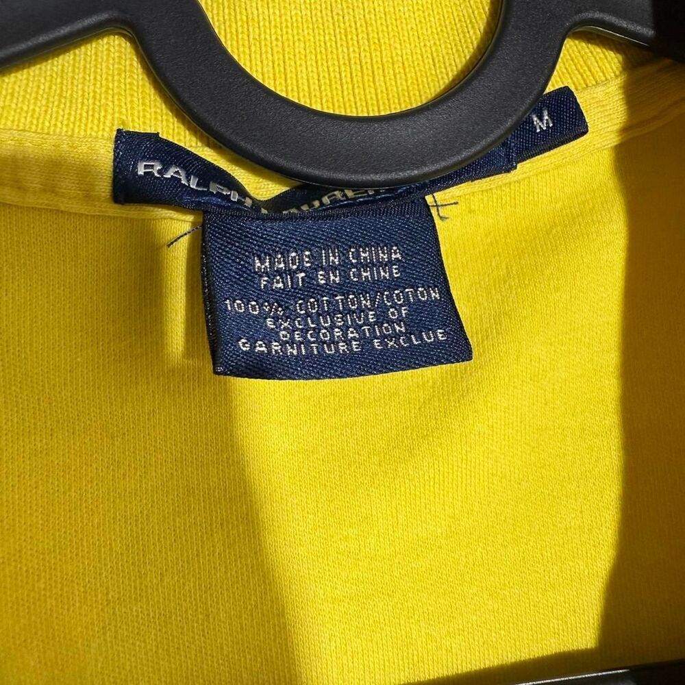Ralph Lauren Sport Bright Yellow Sleeveless Polo Tank | Size M | Golf preppy top - Picture 6 of 9